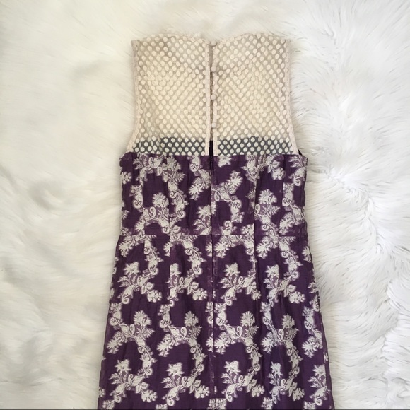 Nanette Lepore Purple Floral Lace Formal Midi Dress - Picture 5 of 8